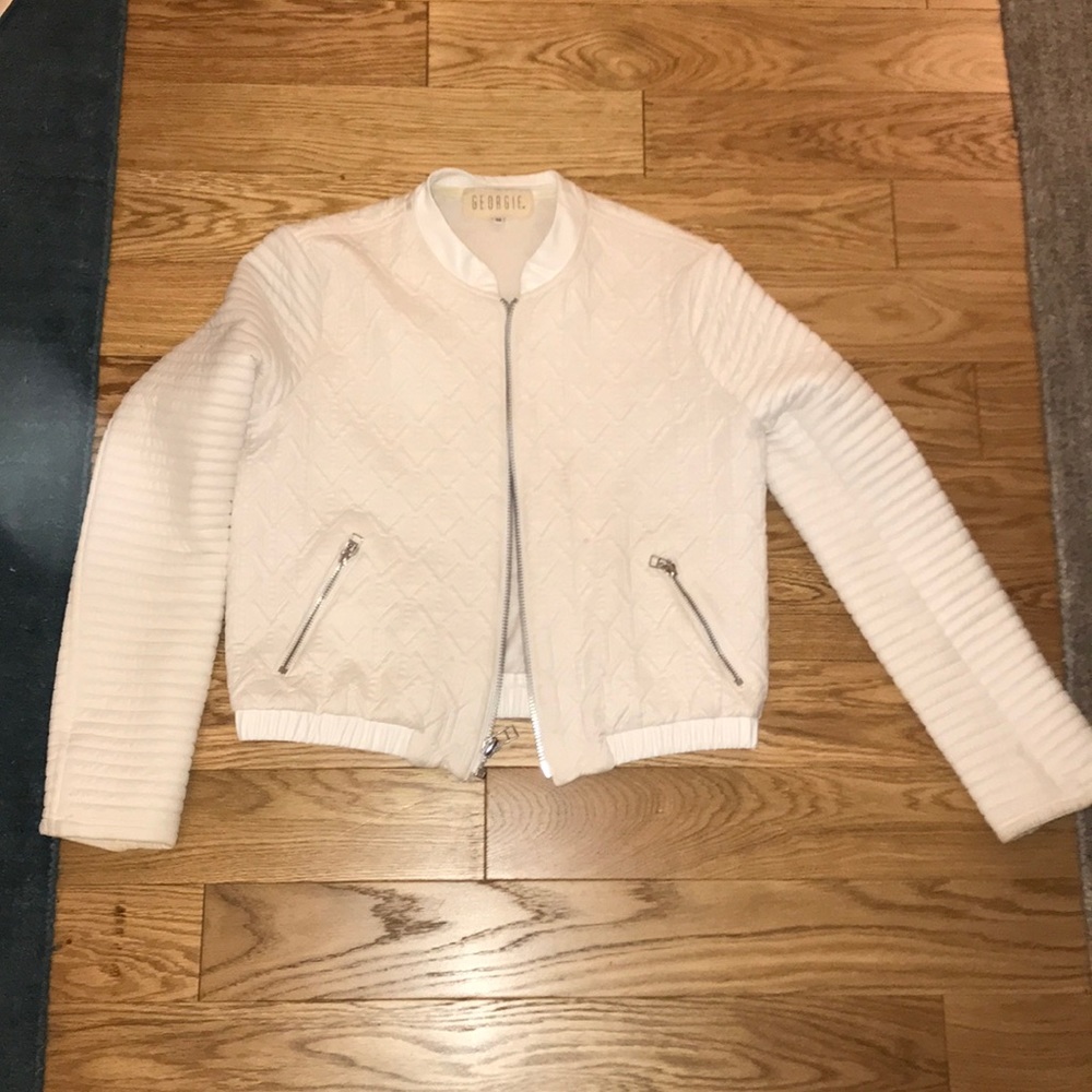 Georgie White Bomber Jacket